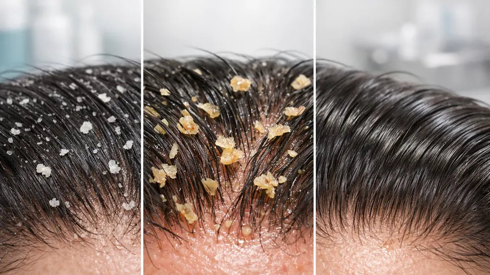 types of dandruff 
