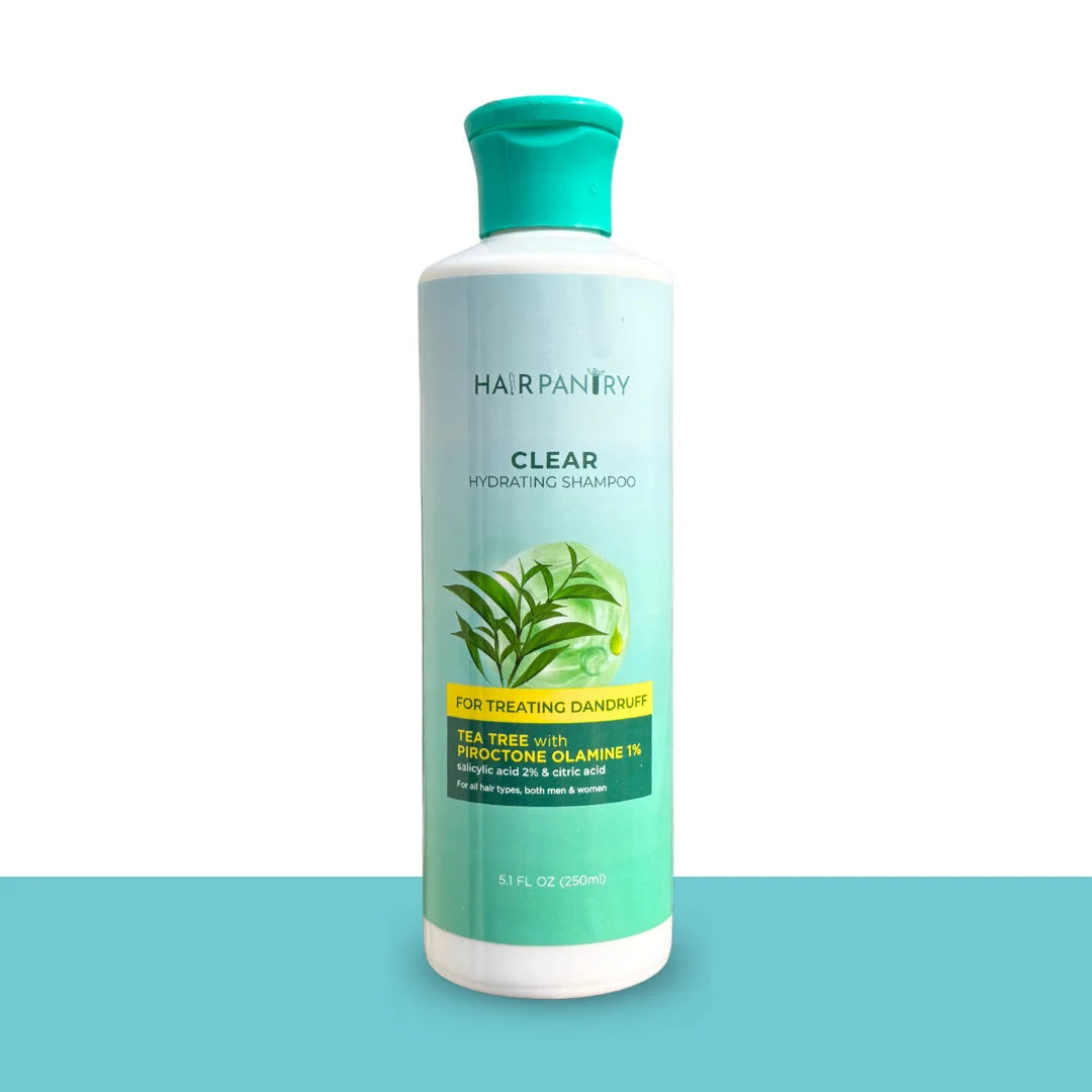 Clear Anti-Dandruff Shampoo 250ml bottle with tea tree and piroctone olamine